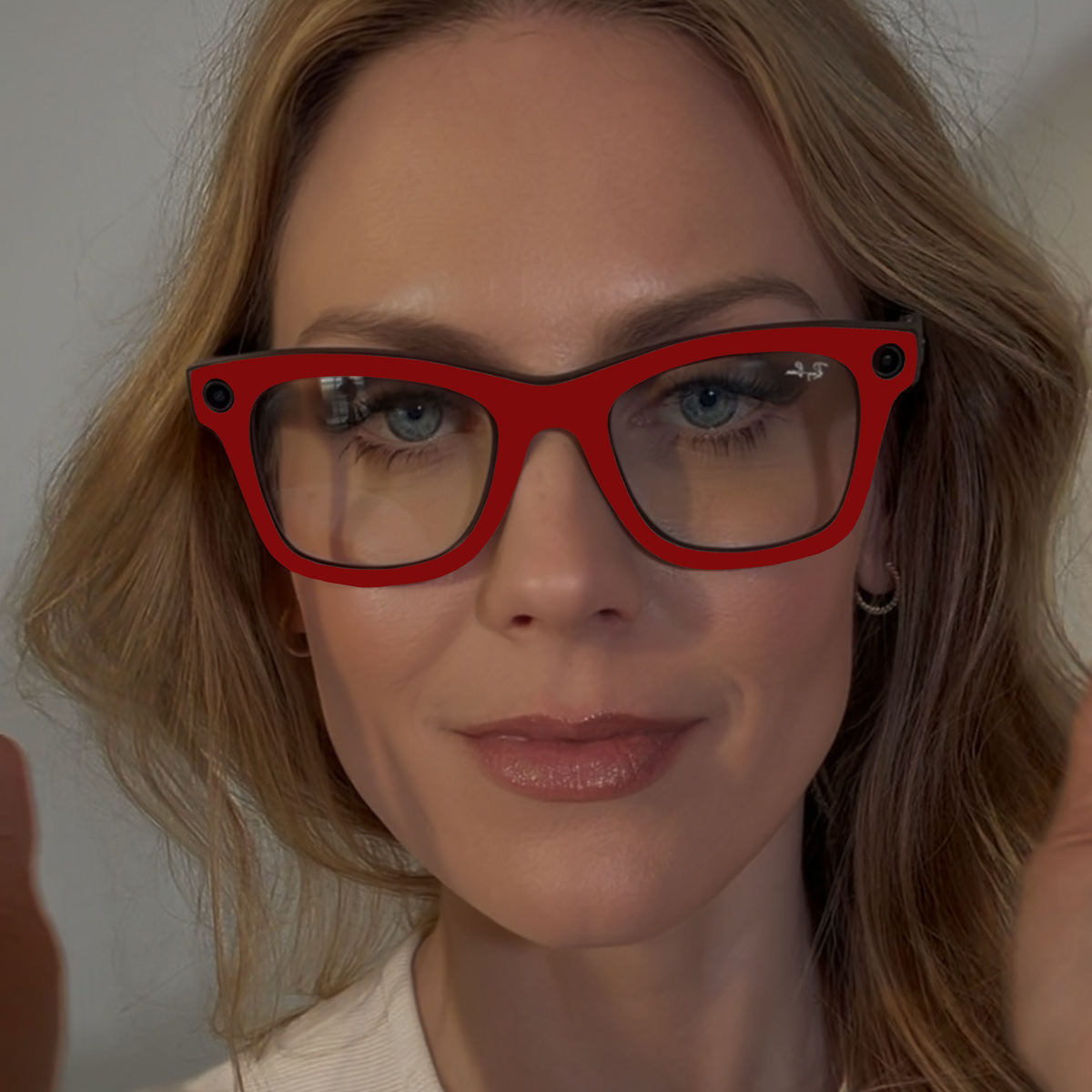 Wayfarer AI Glasses Wrap - Lipstick Gloss Red