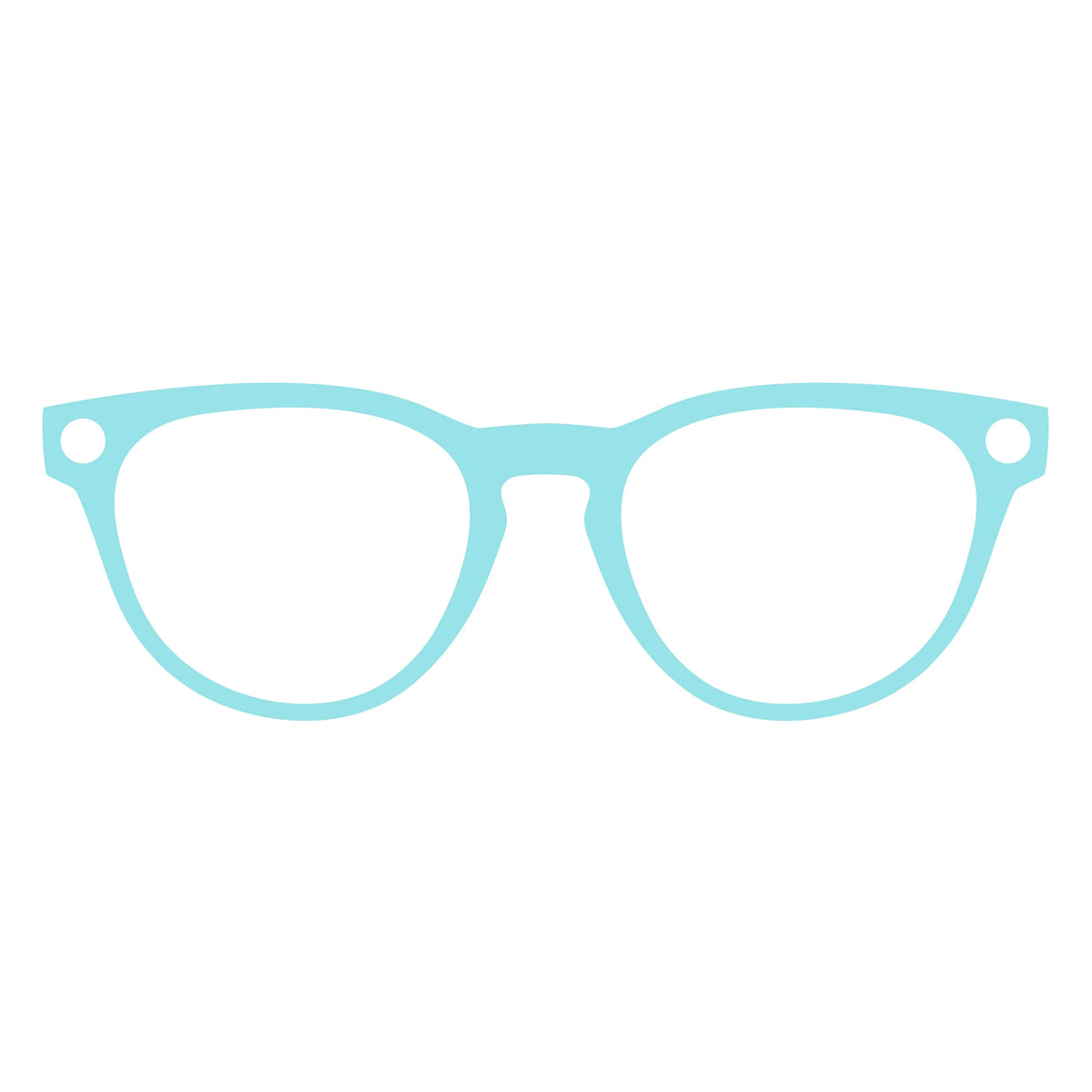 Matte Aqua light blue AI glasses wrap on Ray-Ban Meta Headliner glasses