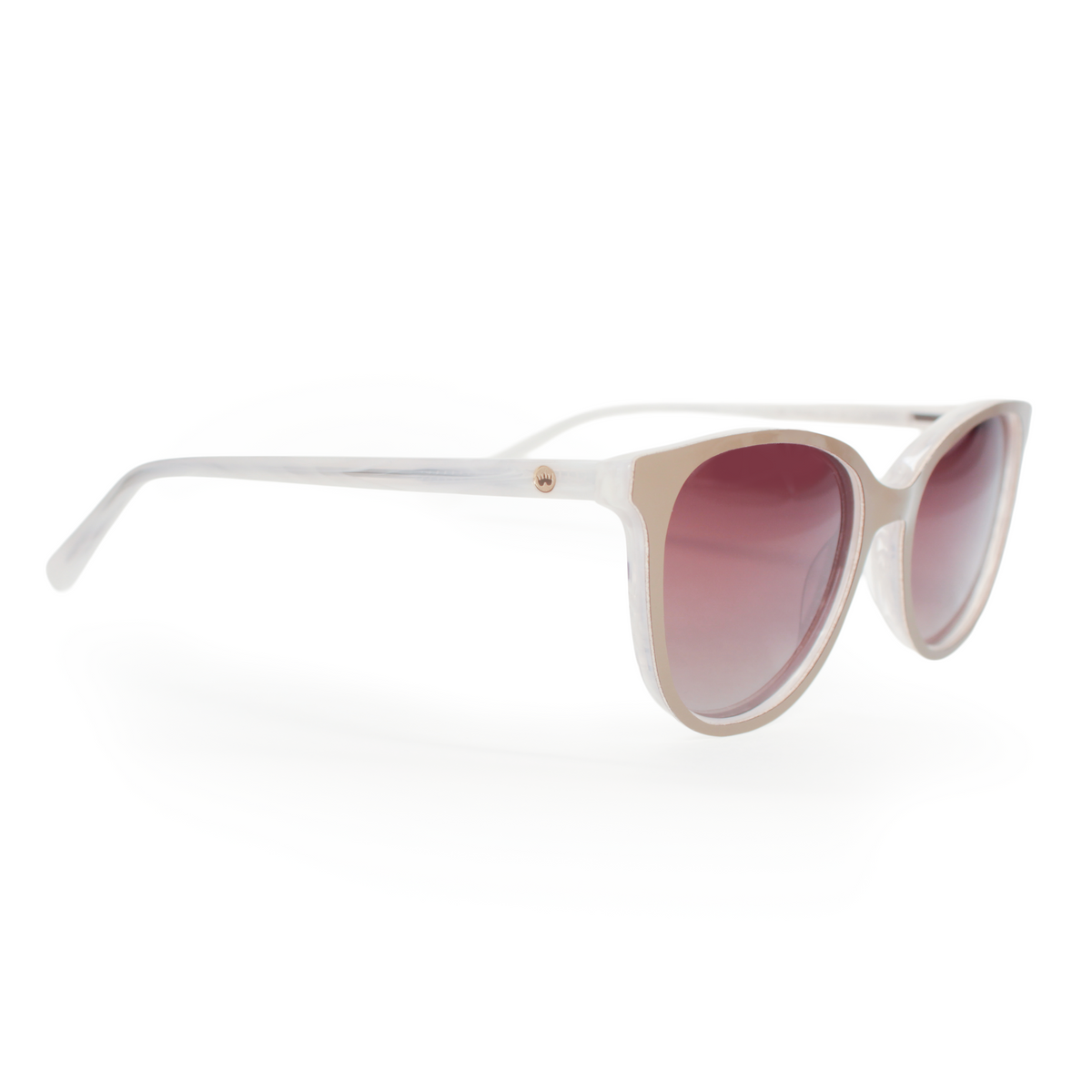 Starr Queen Sunglasses – Ivory Horn + Hot Pink &amp; Olive Appliqués