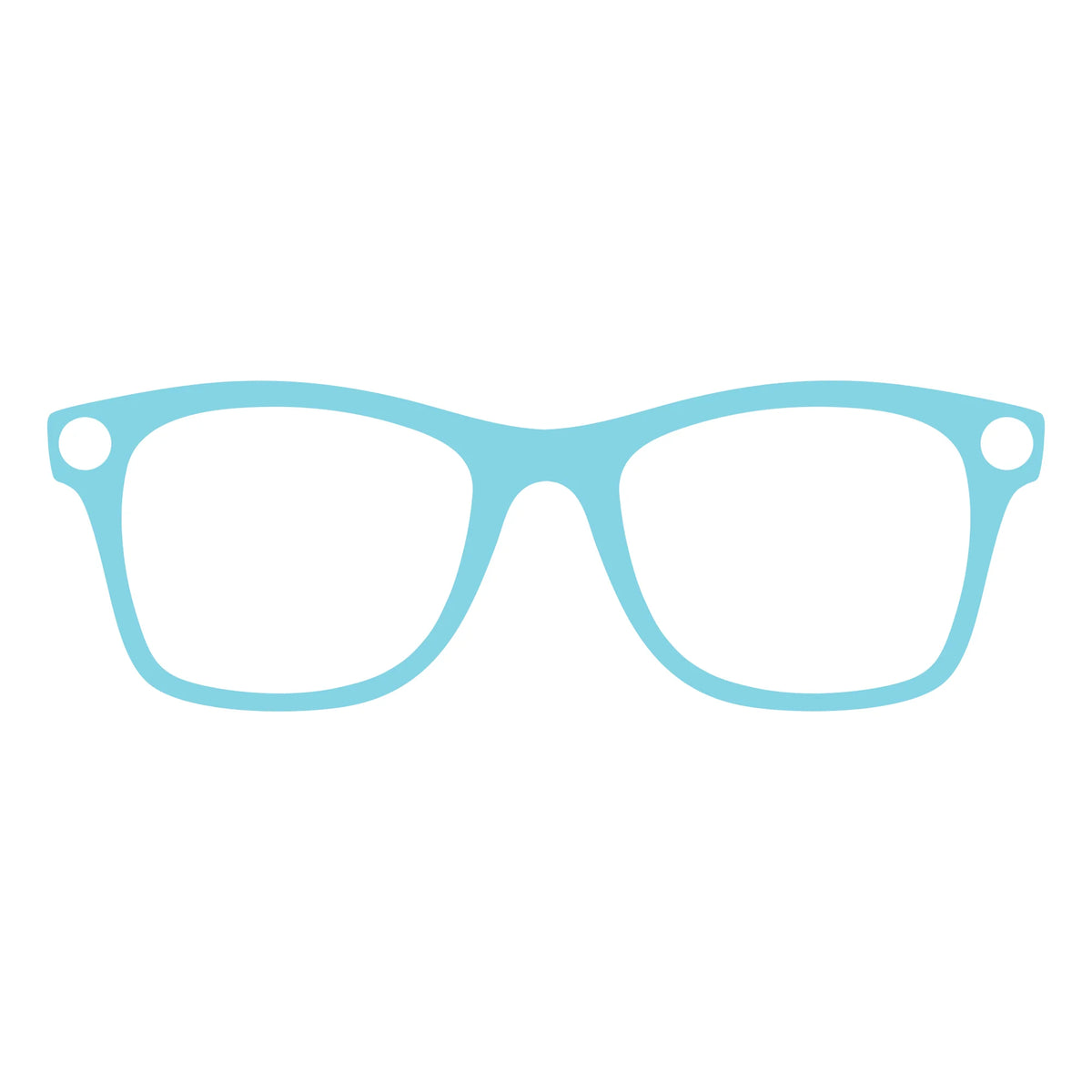 Matte Aqua light blue AI glasses wrap on Ray-Ban Meta Wayfarer Standard glasses