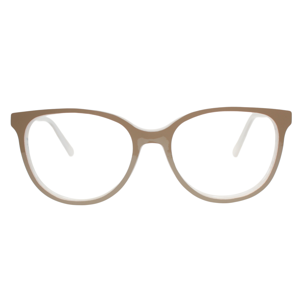 Starr Queen Readers – Ivory Horn with Hot Pink &amp; Olive Eyewear Appliqués