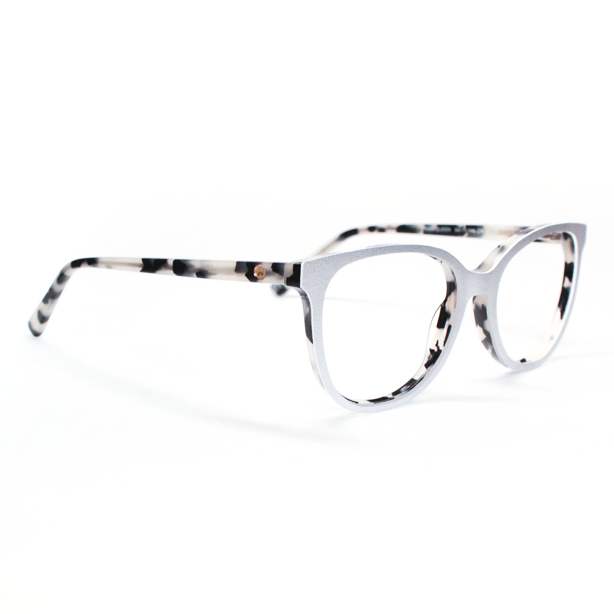 Starr Queen Readers – Eco Tortoise with Shimmer Silver &amp; Nude Python Appliqués