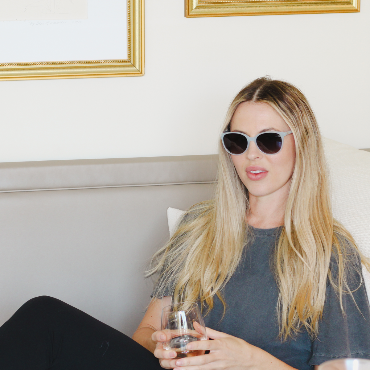 Starr Queen Sunglasses – Sky Mist with Smoke Gradient + Shimmer Silver &amp; Nude Python Appliqués