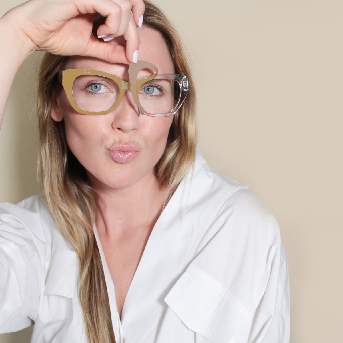 Weslyn Crystal Readers + Gloss Peach &amp; Gloss Olive Appliqués
