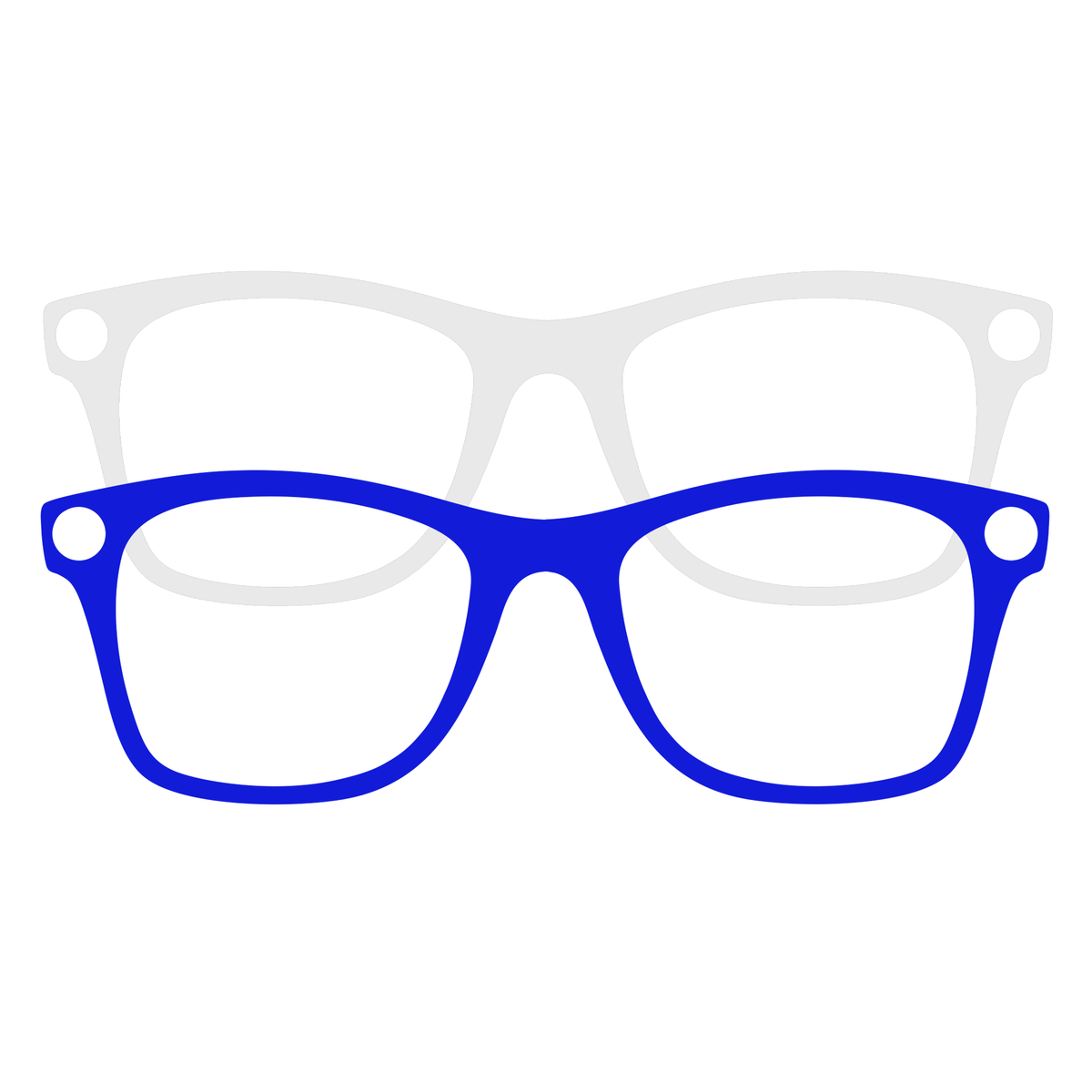 Wayfarer AI Glasses Wrap - Round Top Blue Set