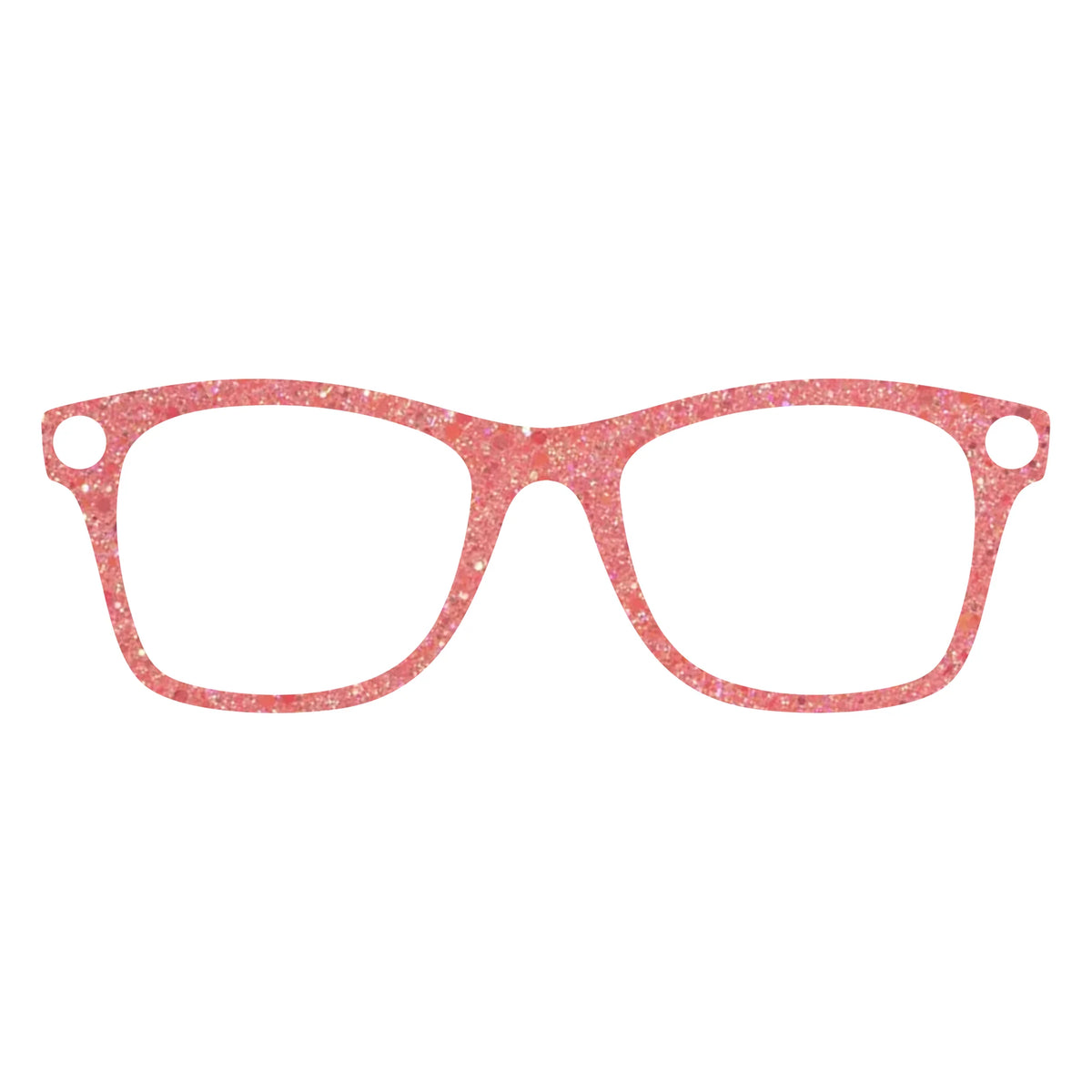 Sparkle Guava peach AI glasses wrap on Ray-Ban Meta Wayfarer glasses