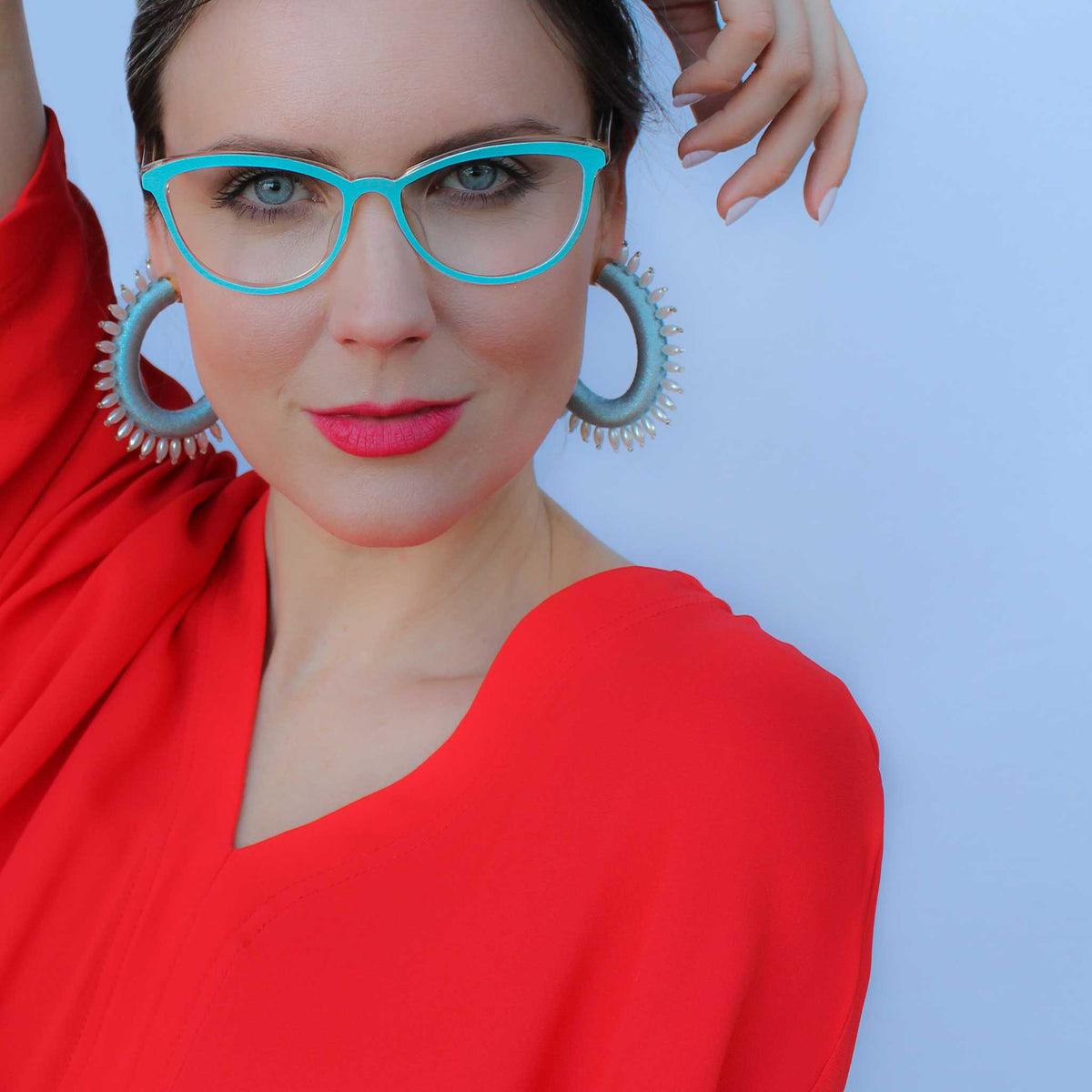 Louise Wide Glasses Appliqué