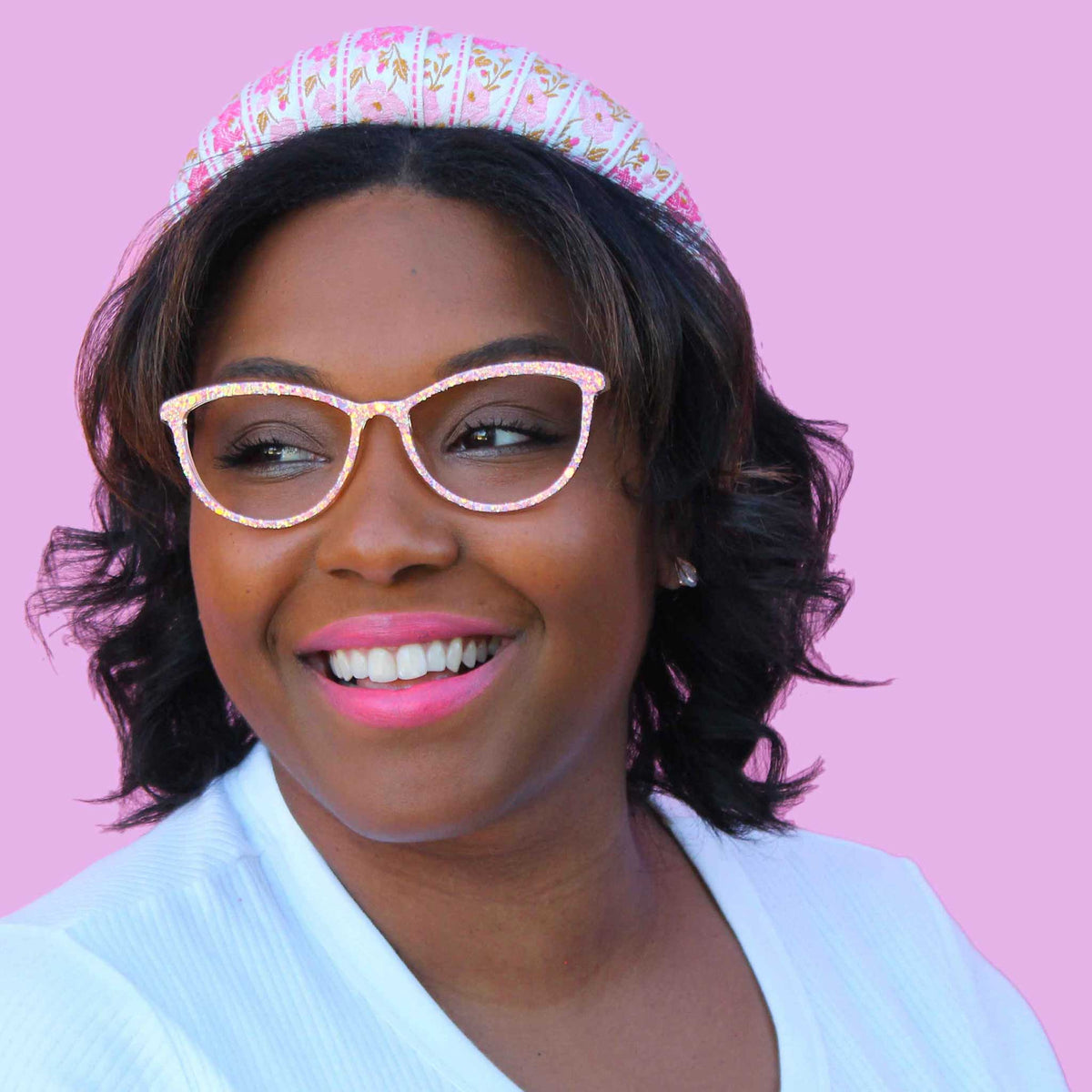 Louise Wide Glasses Appliqué